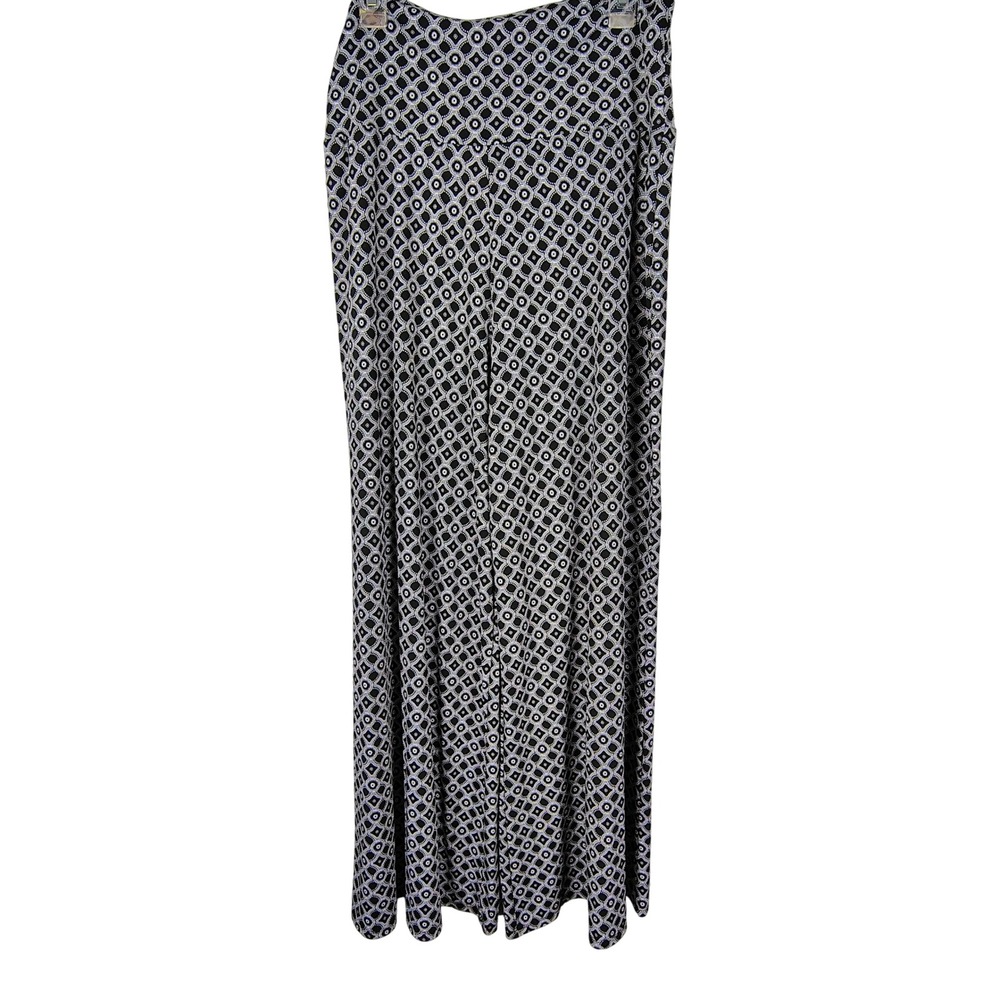 Zac & Rachel Womens Large Black White Geometric Medallion Wide Leg Palazzo Pants